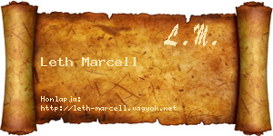 Leth Marcell névjegykártya